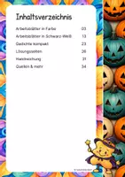 Vorschau - Arbeitsblätter - Gedichte | Leseverstehen - 5 Halloweengedichte (Klasse 2-4) - Seite 1