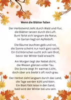 Vorschau - Arbeitsblätter - Herbstgedichte – Reime, Wortarten und Gedichtanalyse - Seite 1