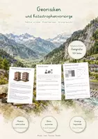 Vorschau - Unterrichtsreihen - Georisiken & Katastrophenvorsorge – Große Lernwerkstatt Geografie & Erdkunde | Naturkatastrophen, Naturgefahren, Risikomanagement, Frühwarnsysteme, Vulnerabilität & Katastrophenschutz | Arbeitsblätter mit Lösungen - Deckblatt