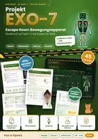 Vorschau - Arbeitsblätter - Projekt EXO-7: Escape Room Biologie Klasse 7 - Rätselkarten + digitale Code-Eingabe | Bewegungsapparat, Skelett, Gelenke, Muskeln · Niveau M und G - Deckblatt