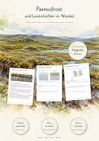 Vorschau - Unterrichtsreihen - Eis & Landschaftswandel – 3 große Lernwerkstätten Geografie & Erdkunde | Gletscher, Eiszeiten, Lawinen, Hangprozesse & Permafrost | Arbeitsblätter mit Lösungen - Seite 1