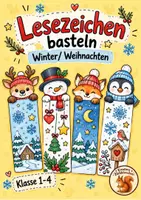 Vorschau - Mal- und Bastelvorlagen - Weihnachten basteln | Lesezeichen Winter Kunst Weihnachtsbasteln Vertretungsstunde Ausmalbilder kostenlos - Deckblatt