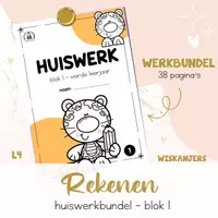 Voorbeeld - Huiswerkbundel blok 1 - vierde leerjaar - Voorblad