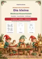Vorschau - Mal- und Bastelvorlagen - Klassendeko Weihnachten Die kleine Weihnachtswerkstatt Ausmalbilder Wimpel und Türschild - Deckblatt