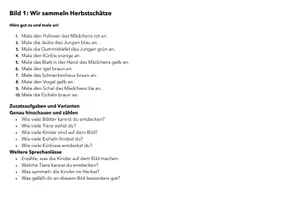 Vorschau - Arbeitsblätter - Hör gut zu, male an, zähle! Herbstliche Ausmalbilder Hörverstehen spielerisch fördern für Kindergarten, Vorschule und Anfangsunterricht - Seite 2