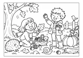 Vorschau - Arbeitsblätter - Hör gut zu, male an, zähle! Herbstliche Ausmalbilder Hörverstehen spielerisch fördern für Kindergarten, Vorschule und Anfangsunterricht - Seite 3