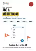 Vorschau - Arbeitsblätter - Wörterbuch Klasse 2 – Nachschlage-Rallye mit ABC, Leitwörtern und Grundform - Seite 1