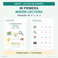 Vista previa - Hojas de trabajo - Aprender a leer GRATIS: Mi primera misión lectora - Portada