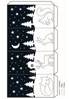 Vorschau - Mal- und Bastelvorlagen - Weihnachten basteln Windlichter | Prickeln Winter Kunst Feinmotorik - Seite 1