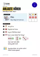 Vorschau - Spiele - Anlaute hören Klasse 1 – Anlaut-Bingo in 2 Stufen mit Bildern und Buchstaben - Seite 1