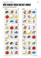 Vorschau - Spiele - Anlaute hören Klasse 1 – Anlaut-Bingo in 2 Stufen mit Bildern und Buchstaben - Seite 3