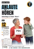 Vorschau - Spiele - Anlaute hören Klasse 1 – Anlaut-Bingo in 2 Stufen mit Bildern und Buchstaben - Deckblatt