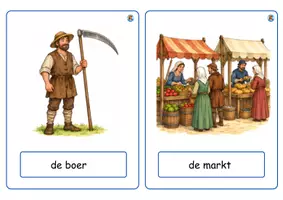 Voorbeeld - woordenschatkaarten de middeleeuwen - eerste leerjaar - Pagina 2