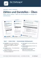 Vorschau - Arbeitsblätter - Zählen und Darstellen – Üben (Kl. 5) – Arbeitsblatt mit Lösungen - Deckblatt