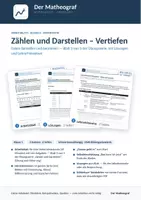 Vorschau - Arbeitsblätter - Zählen und Darstellen – Vertiefen (Kl. 5) – Arbeitsblatt mit Lösungen - Deckblatt