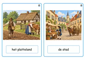 Voorbeeld - Woordenschatkaarten de vroegmoderne tijd - eerste leerjaar - Pagina 1