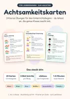 Vorschau - Lehrpläne/Lehrermaterial - Achtsamkeit anleiten: 24 Karten für Lehrpersonen - Deckblatt