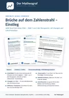 Vorschau - Arbeitsblätter - Übungsserie Brüche auf dem Zahlenstrahl (Kl. 6) – 3 Blätter mit Lösungen - Seite 1