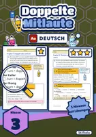 Vorschau - Arbeitsblätter - Doppelte Mitlaute Klasse 3 | Übungsheft Zweisilber und Silbengelenk | mit Lösungen - Deckblatt