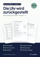 Vorschau - Stundenentwürfe - Die Uhr wird zurückgestellt – Zeitumstellung im Herbst mit Uhren-Duo und Klassenumfrage, Klasse 2–4 (Gratis) - Deckblatt