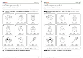 Vorschau - Arbeitsblätter - Halloween Englisch Activity Booklet GRATIS – 3 Probeseiten mit Lösungen | Wortschatz, Lesen, can/can't | Klasse 5–6 - Seite 2