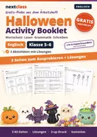 Vorschau - Arbeitsblätter - Halloween Englisch Activity Booklet GRATIS – 3 Probeseiten mit Lösungen | Wortschatz, Lesen, can/can't | Klasse 5–6 - Deckblatt