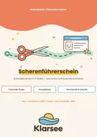 Vorschau - Arbeitsblätter - Scherenführerschein | Schneiden lernen in 7 Stufen mit Urkunde & Stempelkarte | Feinmotorik & Förderschule - Deckblatt