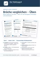 Vorschau - Arbeitsblätter - Brüche vergleichen – Üben (Kl. 6) – Arbeitsblatt mit Lösungen - Deckblatt