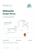 Vorschau - Arbeitsblätter - Weihnachts-Escape-Room – Ein winterliches Rätselabenteuer - Deckblatt