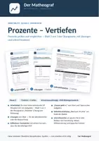 Vorschau - Arbeitsblätter - Prozente – Vertiefen (Kl. 6) – Arbeitsblatt mit Lösungen - Deckblatt