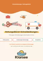 Vorschau - Mal- und Bastelvorlagen - Schneideübungen Blaulicht-Paket | Feuerwehr, Polizei & Rettungsdienst | 45 Vorlagen & 3 Bastelvorlagen - Seite 1