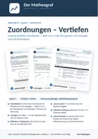 Vorschau - Arbeitsblätter - Zuordnungen – Vertiefen (Kl. 7) – Arbeitsblatt mit Lösungen - Deckblatt