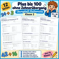Vorschau - Arbeitsblätter - Zahlenraum 100 - Plus bis 100 ohne Zehnerübergang - Deckblatt
