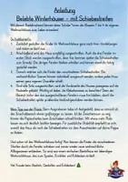 Vorschau - Mal- und Bastelvorlagen - Belebte Winterhäuser mit Schiebestreifen – Weihnachtsbasteln Grundschule Klasse 1–4 - Seite 1