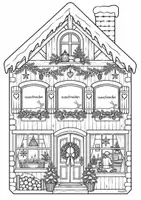 Vorschau - Mal- und Bastelvorlagen - Belebte Winterhäuser mit Schiebestreifen – Weihnachtsbasteln Grundschule Klasse 1–4 - Seite 2