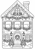 Vorschau - Mal- und Bastelvorlagen - Belebte Winterhäuser mit Schiebestreifen – Weihnachtsbasteln Grundschule Klasse 1–4 - Seite 3