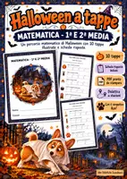 anteprima - Esercizi - Caccia matematica di Halloween – 10 tappe con esercizi | 1ª e 2ª media - Pagina di copertina