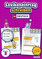 Vorschau - Arbeitsblätter - Lexikoneinträge schreiben Klasse 3 | Stichwort, Erklärung, Merkmale | mit Lösungen - Deckblatt