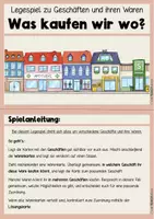 Vorschau - Stationenlernen - Leben in der Stadt - Legespiel - Einkaufen - Seite 1