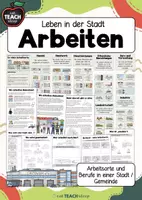 Vorschau - Arbeitsblätter - Leben in der Stadt - Arbeiten / Arbeitsplätze / Berufe - Deckblatt