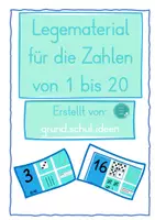 Vorschau - Spiele - Erste Klasse: Legematerial Zahlen bis 20 - Deckblatt