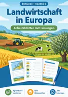 Vorschau - Arbeitsblätter - Europa Erdkunde, Paket mit 10 Materialien, Klasse 5-6 - Seite 1