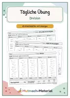 Vorschau - Arbeitsblätter - Materialpaket: Tägliche Übung Multiplikation & Division - Seite 1