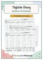Vorschau - Arbeitsblätter - Tägliche Übung: Einheiten umrechnen - Deckblatt