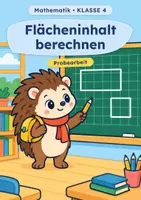 Vorschau - Arbeitsblätter - Flächeninhalt Rechteck und Quadrat Probearbeit Klasse 4 - Deckblatt