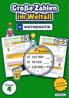 Vorschau - Arbeitsblätter - Große Zahlen im Weltall Klasse 4 | Übungsheft lesen, ordnen und runden | mit Lösungen - Deckblatt