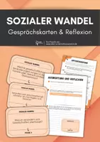 Vorschau - Arbeitsblätter - Sozialer Wandel: 16 Gesprächskarten mit Reflexion & Differenzierung - Deckblatt