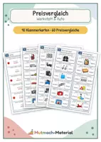 Vorschau - Fördermaterial/Inklusion - Was ist günstiger? Preisvergleich: Werkstatt & Auto - Deckblatt