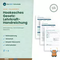 Vorschau - Stundenentwürfe - Hookesches Gesetz & Federkraftmesser – Lehrkraft-Handreichung mit Reihenplanung, Messwerten & Simulations-Arbeitsblatt (Physik Klasse 7/8) - Deckblatt