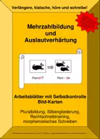 Vorschau - Arbeitsblätter - Die Auslautverhärtung und Mehrzahlbildung - Deckblatt